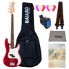 Fender Squier Debut Precision Bass Guitar with Gigbag, Polishing Cloth, Picks, Strap, Tuner & Ebook