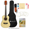 Vault Traveller 34 Inch Acoustic Guitar With Truss Rod, Bag, Strap, Strings, Polishing Cloth, String Winder and Picks - Perfect for Kids (Age 9-12 Years)