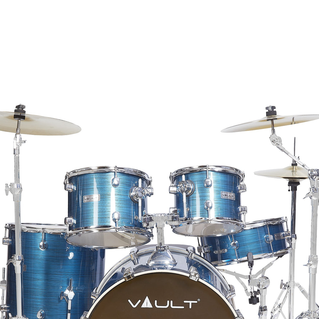 Vault Groover Plus 5-Piece Acoustic Drum Kit with Hardware, Cymbals & Throne