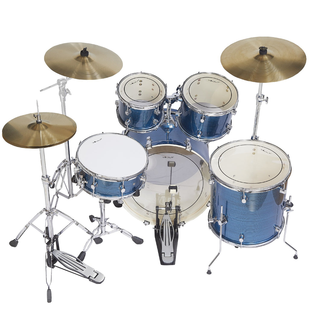 Vault Groover Plus 5-Piece Acoustic Drum Kit with Hardware, Cymbals & Throne