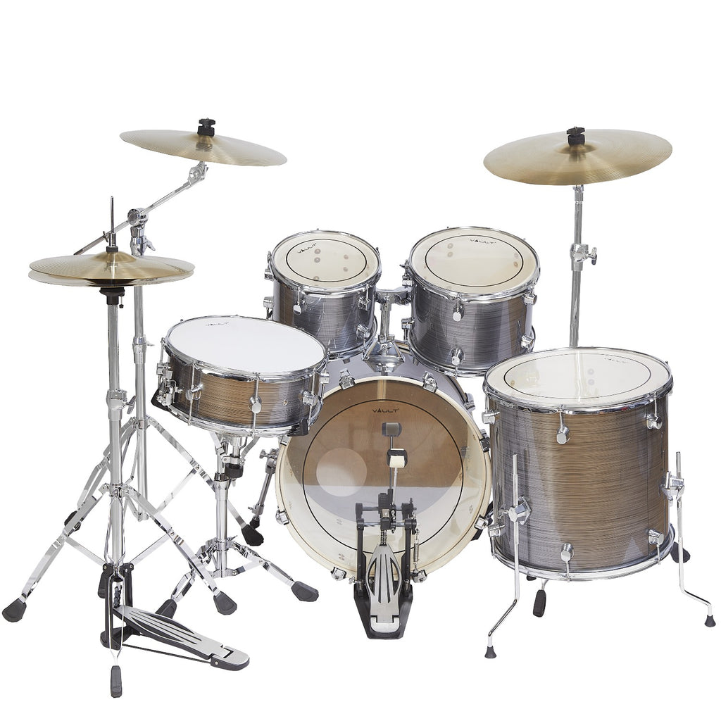 Vault Groover Plus 5-Piece Acoustic Drum Kit with Hardware, Cymbals & Throne