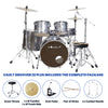 Vault Groover Plus 5-Piece Acoustic Drum Kit with Hardware, Cymbals & Throne