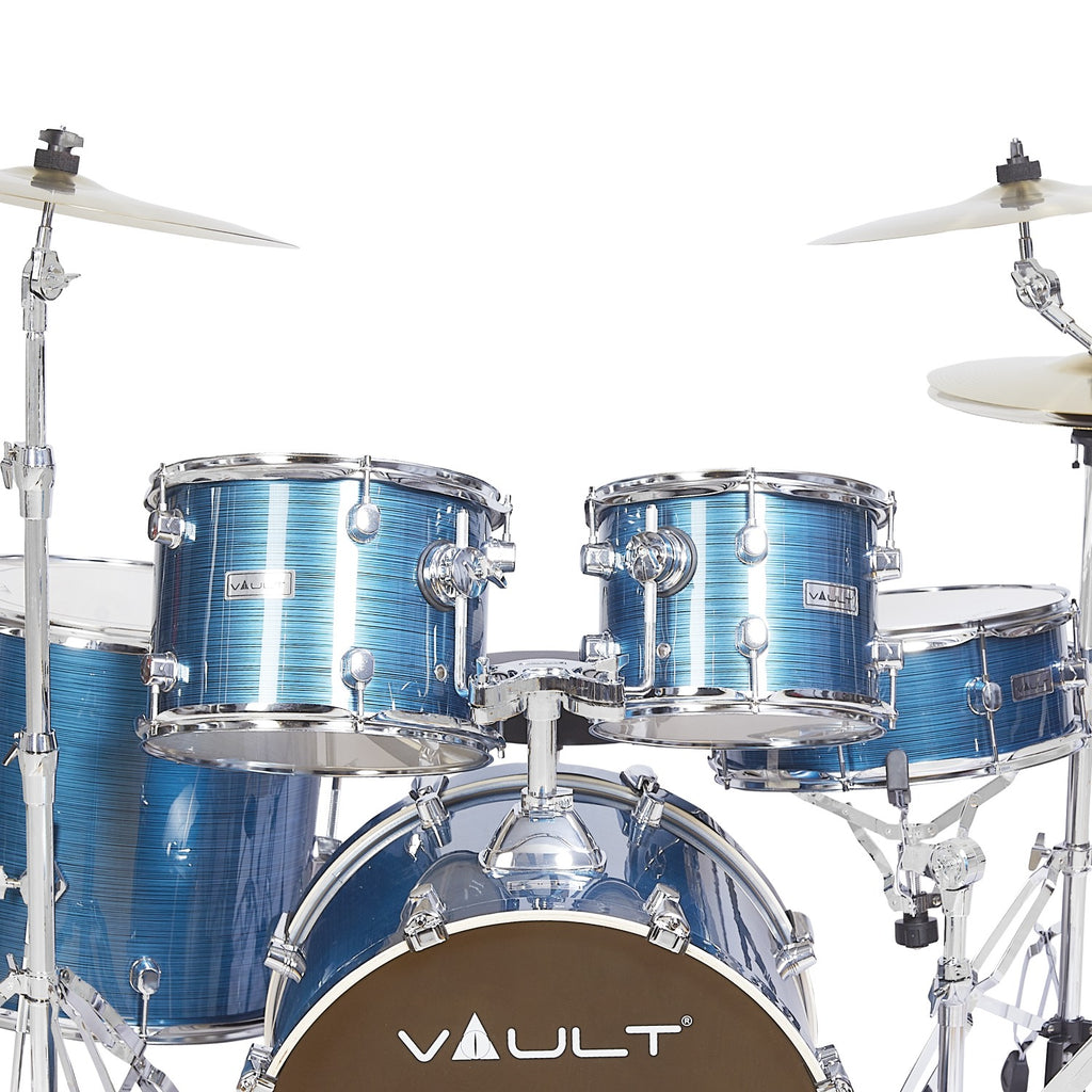 Vault Groover Plus 5-Piece Acoustic Drum Kit with Hardware, Cymbals & Throne