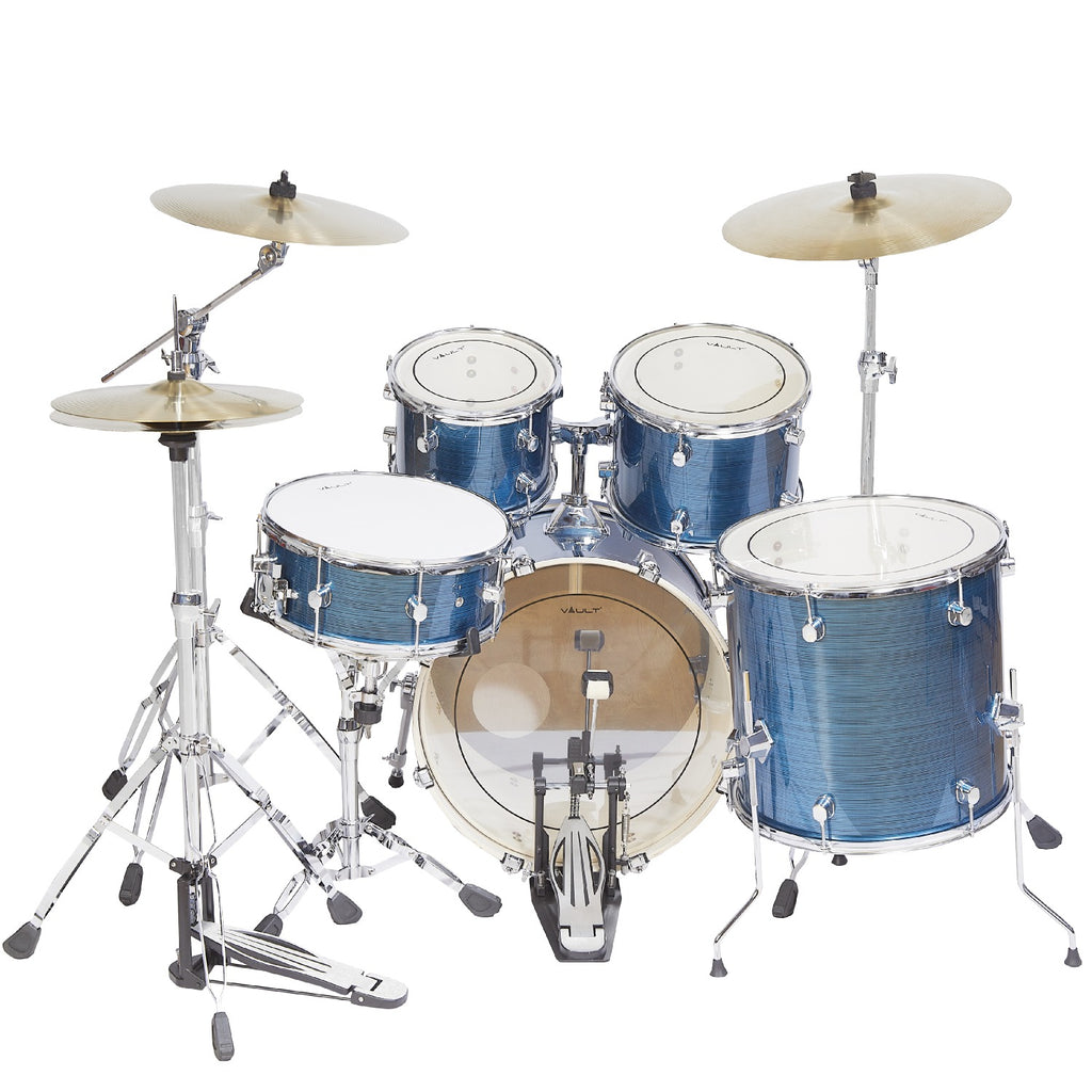 Vault Groover Plus 5-Piece Acoustic Drum Kit with Hardware, Cymbals & Throne