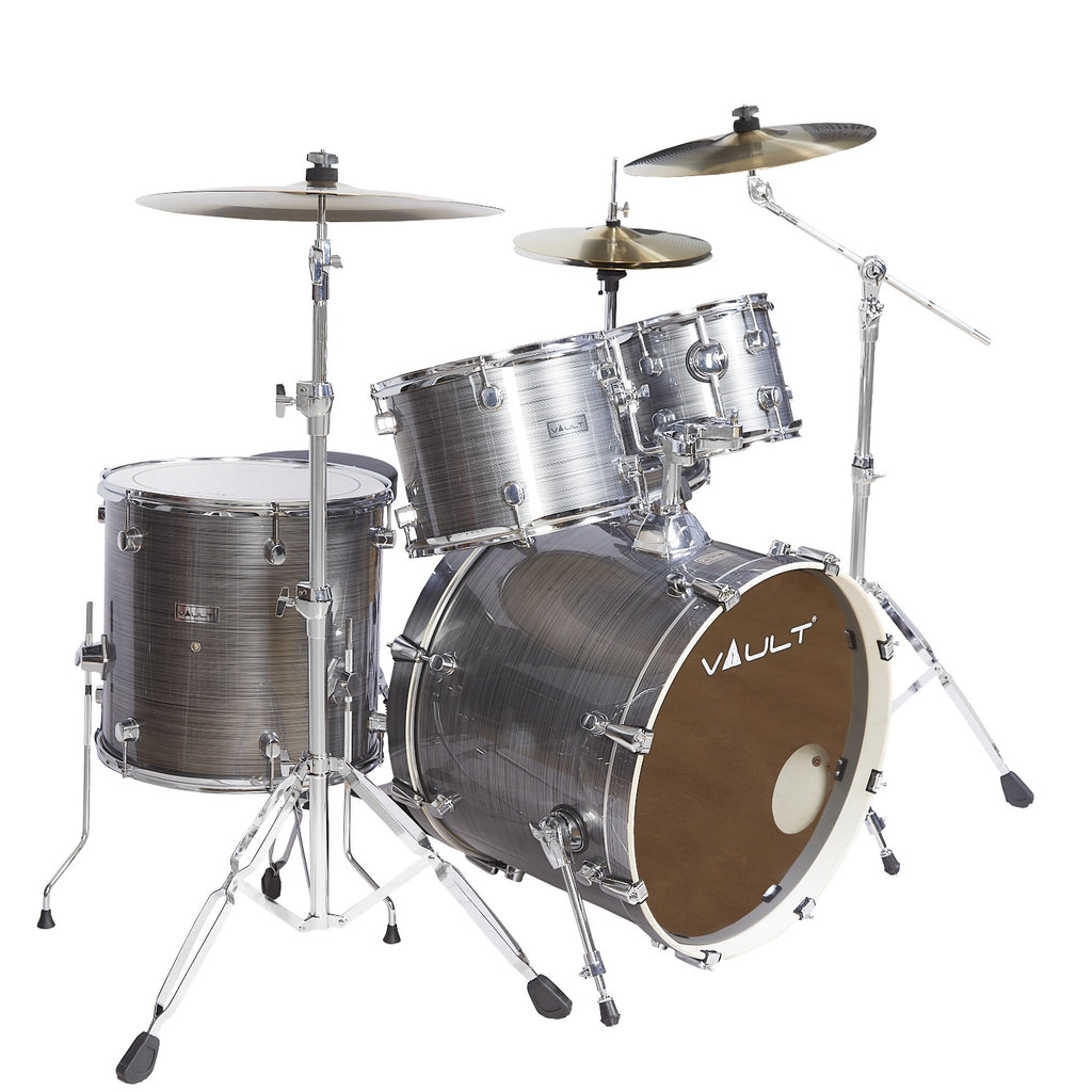 Vault Groover Plus 5-Piece Acoustic Drum Kit with Hardware, Cymbals & Throne