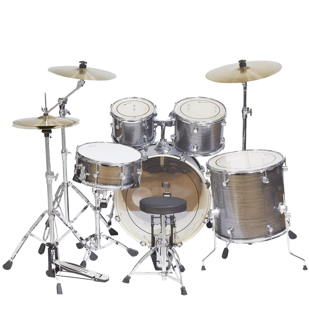 Vault Groover Plus 5-Piece Acoustic Drum Kit with Hardware, Cymbals & Throne