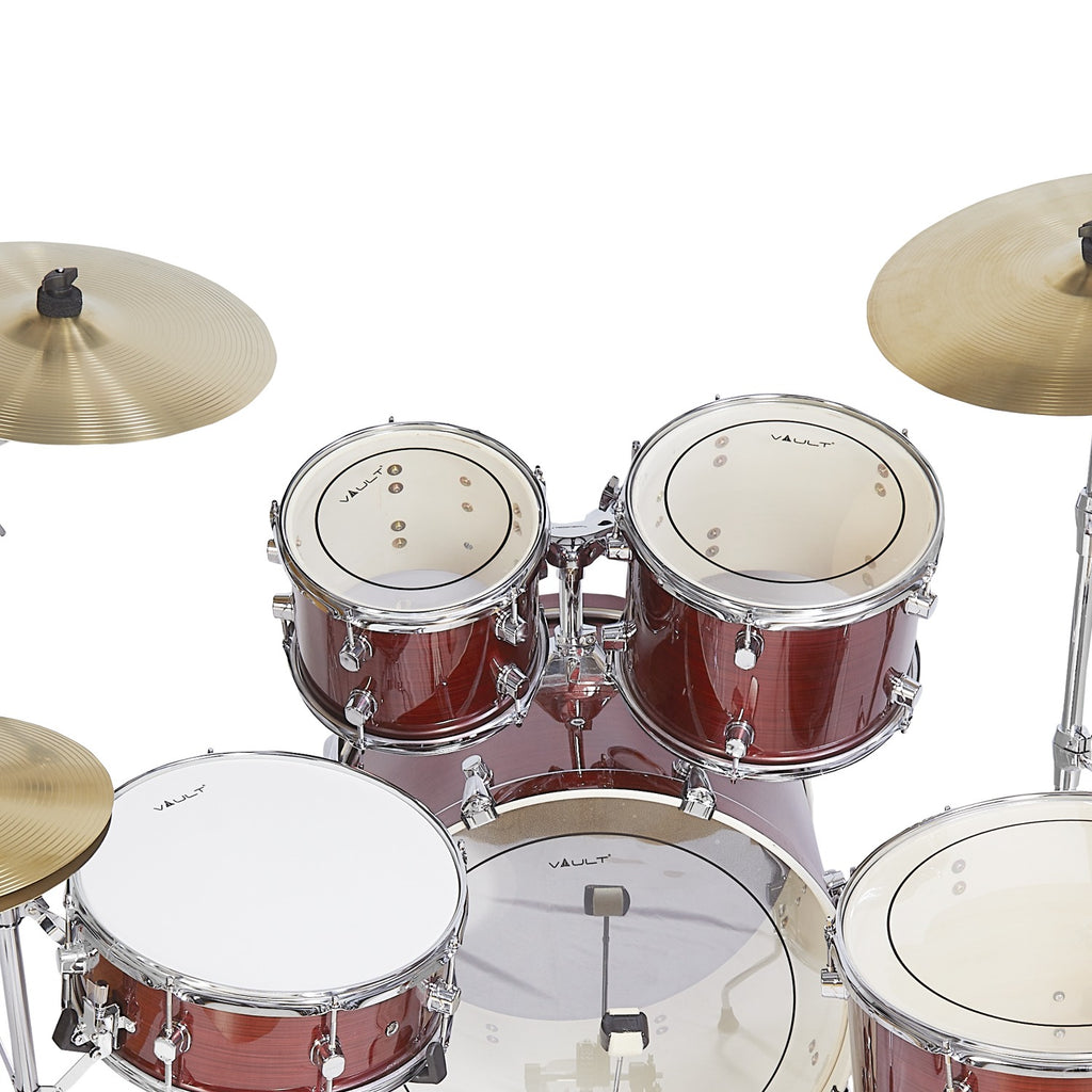 Vault Groover Plus 5-Piece Acoustic Drum Kit with Hardware, Cymbals & Throne