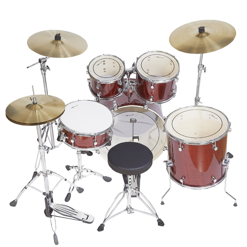 Vault Groover Plus 5-Piece Acoustic Drum Kit with Hardware, Cymbals & Throne