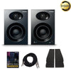 Alesis Monitor Speaker Bundles Alesis Elevate 4 4-Inch Powered Active Studio Monitor Speakers with Isolation Pads, Cables, and Ebook  - Pair