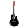 Applause Electro Acoustic Guitars Black Applause AB2412 Balladeer Cutaway Electro Acoustic Guitar