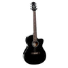 Ashton Acoustic Guitars Black Gloss Ashton D10C 39-inch Cutaway Acoustic Guitar