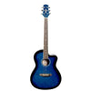 Ashton Acoustic Guitars Transparent Blue Burst Gloss Ashton D10C 39-inch Cutaway Acoustic Guitar