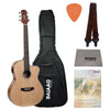 Ashton Electro Acoustic Guitar Bundles Natural Matte Ashton D10CEQ 39-inch Cutaway Electro Acoustic Guitar With Gigbag, Picks, Strap, Cloth & Ebook