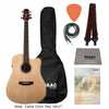 Ashton Electro Acoustic Guitar Bundles Natural Matte Ashton D20CEQ Dreadnought 41-Inch Cutaway Electro-Acoustic Guitar With Gigbag, Picks, Strap, Cloth, Cable & Ebook