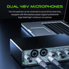 Audio Array Audio Interfaces Audio Array AI-01 24 bit 192KHz 2in/2out Audio Interface with Gain Control Mono & Loop Back Button along with No Latency Monitoring for Recording Streaming and Podcasting