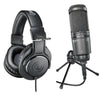 Audio-Technica Condenser Microphones Audio-Technica Home Creation Bundle With AT2020 USB Plus Cardioid Condenser USB Microphone & ATH-M20X Headphone