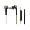 Audio-Technica Headphones Black Gold Audio-Technica ATH-CKS550IS Solid Bass In-Ear Headphones with In-line Mic & Control