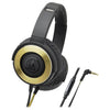 Audio-Technica Headphones Black Gold Audio-Technica ATH-WS550IS Solid Bass over ear Headphones with smartphone control