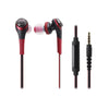 Audio-Technica Headphones Red Audio-Technica ATH-CKS550IS Solid Bass In-Ear Headphones with In-line Mic & Control