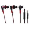 Audio-Technica Headphones Red Audio-Technica ATH-CKS770IS Solid Bass In-Ear Headphones with Microphone