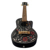 Bamboo Concert Ukuleles Bamboo New Generation Black Edition Series Concert Ukulele with Gig Bag