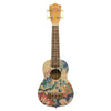 Bamboo Soprano Ukuleles Caramelle Bamboo New Generation Flower Line Series Soprano Ukulele with Gig Bag