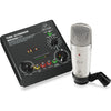 Behringer Condenser Microphones Behringer Voice Studio Condenser Mic with Tube Pre Amplifier & USB Audio Interface Bundle