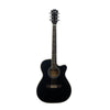 Cadenza Acoustic Guitars Black Cadenza QAG-40G 40-Inch Cutaway Acoustic Guitar with Gloss Finish