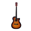 Cadenza Acoustic Guitars Sunburst Cadenza QAG-40C 40-Inch Cutaway Acoustic Guitar with Matt Finish