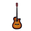 Cadenza Acoustic Guitars Sunburst Cadenza QAG-40G 40-Inch Cutaway Acoustic Guitar with Gloss Finish