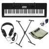 Casio Keyboard Bundles Casio CTK-3200 61-Key Portable Keyboard with Keyboard Stand, Headphones, Polishing Cloth And Power Adapter