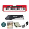 Casio Portable Keyboards Red / BUNDLE Casio Casiotone CT S200 61 Key Portable Keyboard With Adapter