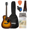 Cort Acoustic Guitars Bundle / Sunburst Cort AF500C Standard Series Cutaway 6 String Acoustic Guitar