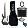 Cort Electric Guitars Bundles Black Satin Cort G110 Standard Electric Guitar Bundle