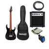 Cort Electric Guitars Bundles Open Pore Black Cort X100 6-String Electric Guitar Bundle with Amplifier, Tuner, Cable and Polishing Cloth