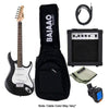 Cort Electric Guitars Bundles Openpore Black Cort G100 Standard Electric Guitar Bundle with Amplifier, Tuner, Cable and Polishing Cloth