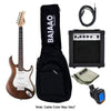 Cort Electric Guitars Bundles Openpore Walnut Cort G100 Standard Electric Guitar Bundle with Amplifier, Tuner, Cable and Polishing Cloth