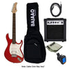 Cort Electric Guitars Red Satin Cort G110 Satin G Standard Electric Guitar Bundle