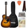 Cort Electro Acoustic Guitar Bundles Open Pore Cort AF500CE Standard Series Open Pore Electro Acoustic Guitar with Gigbag, Strap, Picks, Polishing Cloth & Ebook