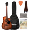 Cort Electro Acoustic Guitar Bundles Open Pore Cort AF500CE Standard Series Open Pore Electro Acoustic Guitar with Gigbag, Strap, Picks, Polishing Cloth & Ebook