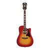 D'Angelico Electro Acoustic Guitars Cherry Sunburst D'Angelico Bowery Single-Cutaway Dreadnought Electro Acoustic Guitar