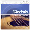 DAddario Acoustic Guitar Strings 0.012-0.052 D'Addario Phosphor Bronze 12 String Acoustic Guitar String Set