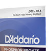 DAddario Acoustic Guitar Strings 0.012-0.052 D'Addario Phosphor Bronze 12 String Acoustic Guitar String Set