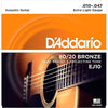 DAddario Acoustic Guitar Strings D'Addario EJ10 Acoustic Guitar Strings - Bronze, Extra Light