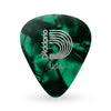 DAddario Picks Pack of 10 D'Addario Classic Celluloid Green Pearl 1.0mm Heavy Gauge Guitar Pick