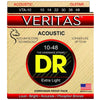 DR Acoustic Guitar Strings Extra Light 10-40 DR String Veritas Coated Core Technology Acoustic Guitar Strings