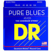 DR Bass Guitar Strings Medium - 45-105 DR Strings PB Pure Blues 4 String Bass Guitar String Set