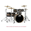 Dw Drum Workshop Acoustic Drum Kits Satin Charcoal Burst Dw Drum Workshop PDP 7-Piece Concept Maple Acoustic Drum Set