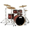 Dw Drum Workshop Acoustic Drum Kits Satin Tobacco Burst Dw Drum Workshop PDP 5-Piece Concept Maple Acoustic Drum Set