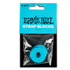 Ernie Ball Guitar Straps Blue Safe Ernie Ball Strap Blocks - 4 Pack